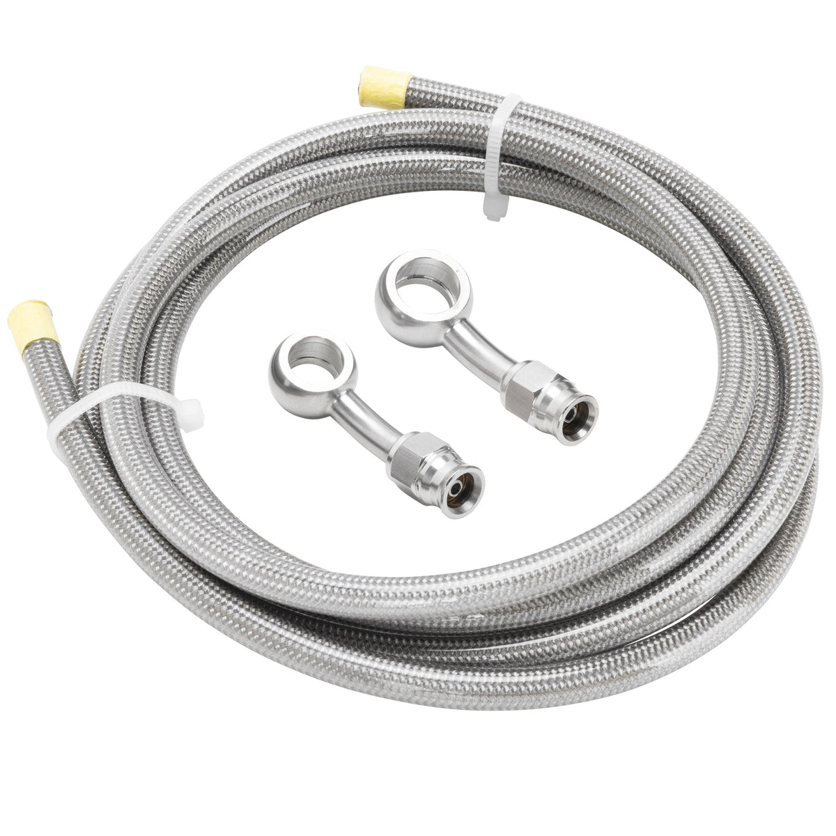 Compression Brake Line Cycle Standard Braided Stainless Cut-To-Length Compression Brake Line ...