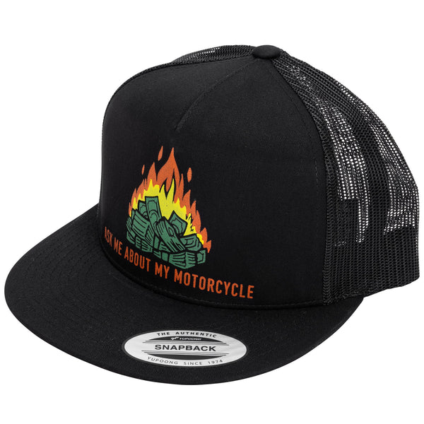 VNM Ask Me About My Motorcycle Snap Back Hat – Lowbrow Customs