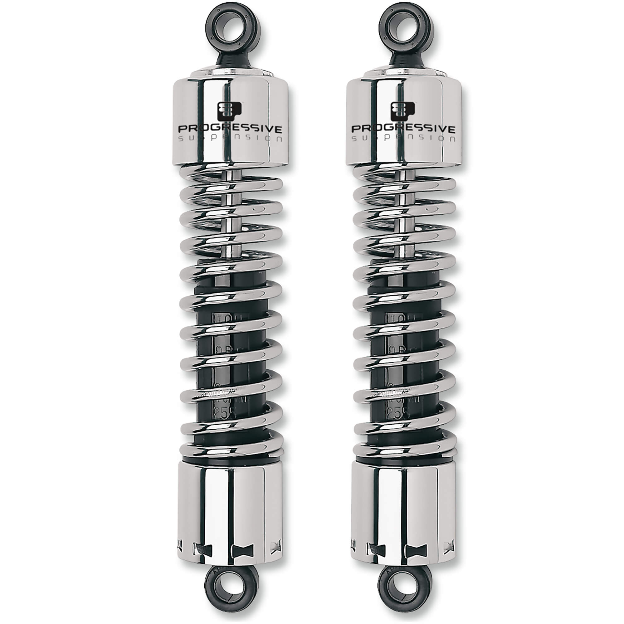 Progressive Suspension 412 Series 11" Shocks Chrome With Short Covers