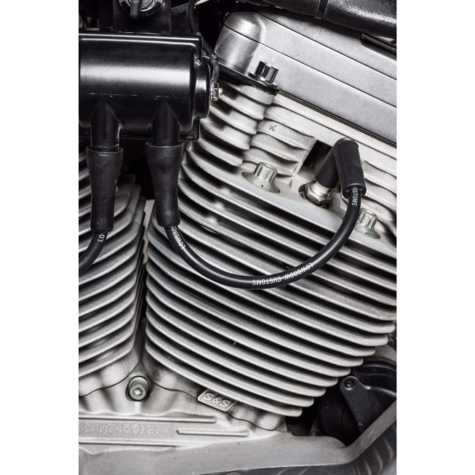 Spark Plug Wire Set For Use With Gasbox 1986-2003 Sportster Top Motor Mounts with Coil Relocation