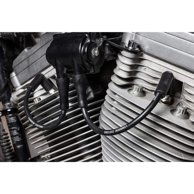 Spark Plug Wire Set For Use With Gasbox 1986-2003 Sportster Top Motor Mounts with Coil Relocation