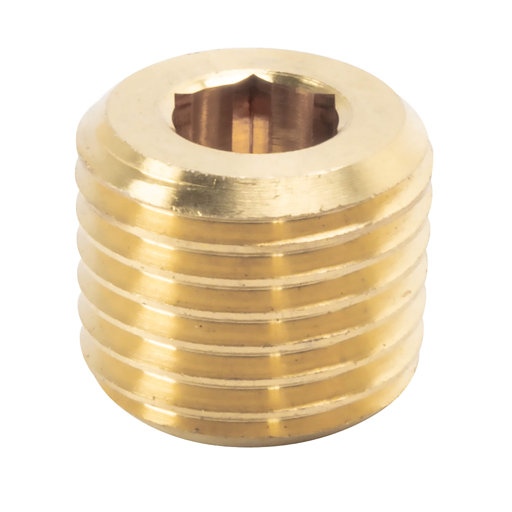 thumbnail image 2 of 1/4" Male NPT Countersunk Pipe Plug – Brass, Allen Hex Key Drive – FP118-B 2 of 6