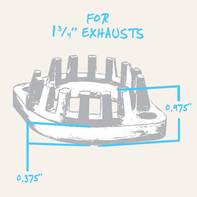 Finned Exhaust Flanges 1984-2025 Harley-Davidson Big Twin and 1986-2022 XL (Except Revolution Sportster)