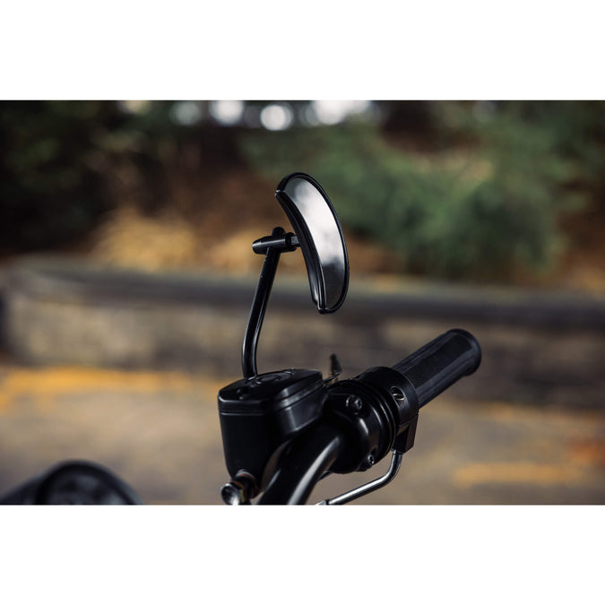 Crescent Moon Motorcycle Mirror - Perch Mount - Black