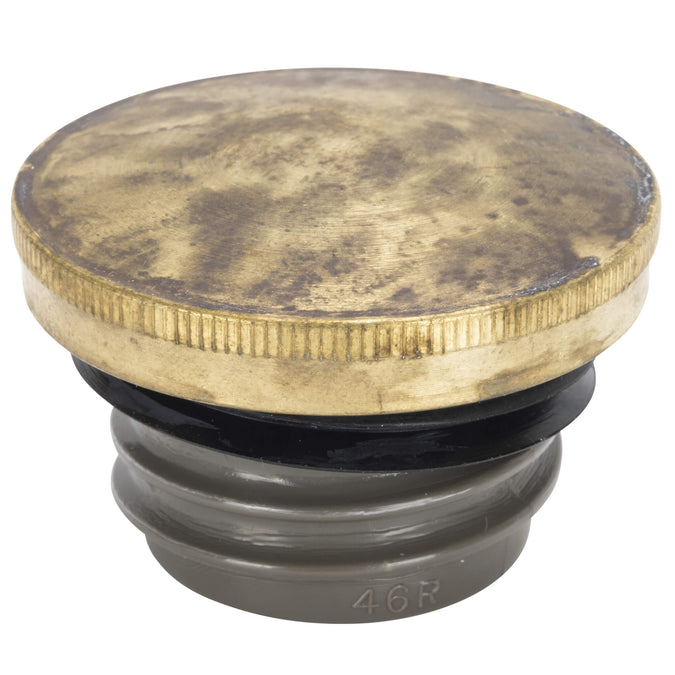 Domed Screw-In Gas Cap for Harley-Davidson 1996 & Later - Antique Brass