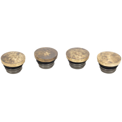 Domed Screw-In Gas Cap for Harley-Davidson 1996 & Later - Antique Brass