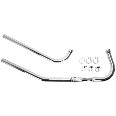 Upswept Exhaust Pipe Set for 1948-1965 Harley-Davidson Panhead Rigid Applications