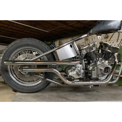 Upswept Shotgun Exhaust Pipe Set for 1970-1984 Harley-Davidson Shovelhead Rigid Applications