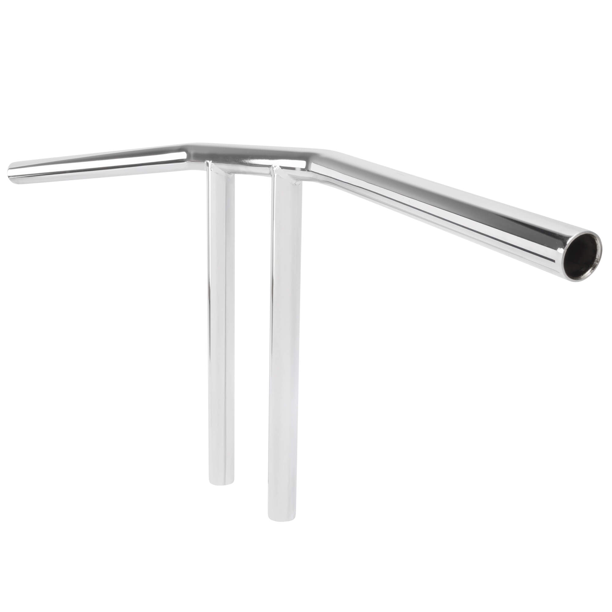 T Bar Riser Key Lowbrow Customs T-Bars Handlebars - 12 inch Rise - 1 inch Diameter - Chrome