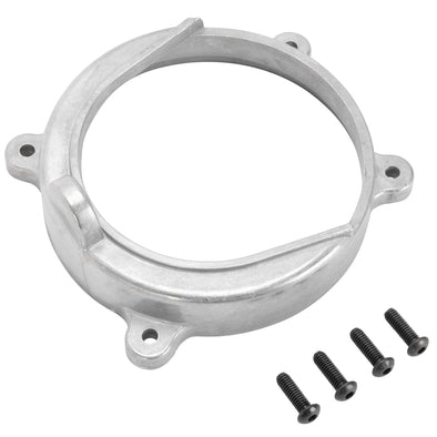 Cast Alternator Shroud Cover for Open Belt Drives fits 1970-2006 Harley-Davidson Big Twins - Raw Finish