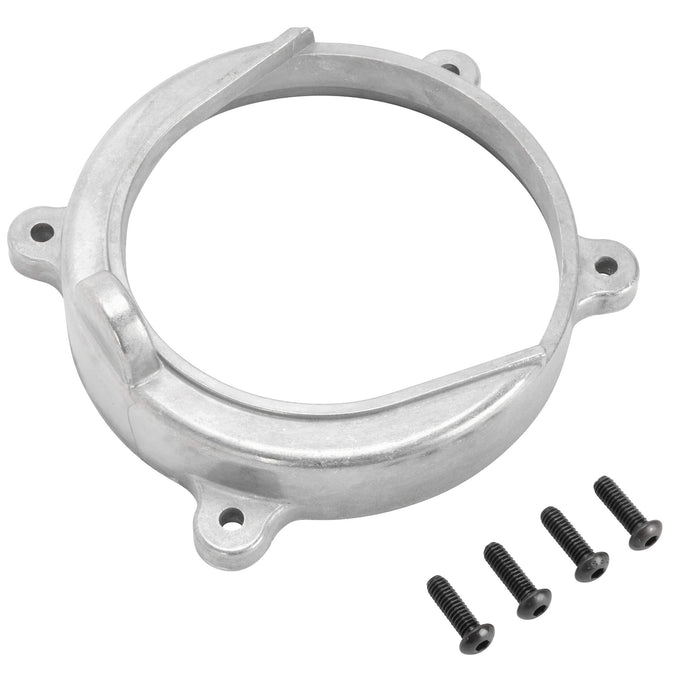 Cast Alternator Shroud Cover for Open Belt Drives fits 1970-2006 Harley-Davidson Big Twins - Raw Finish