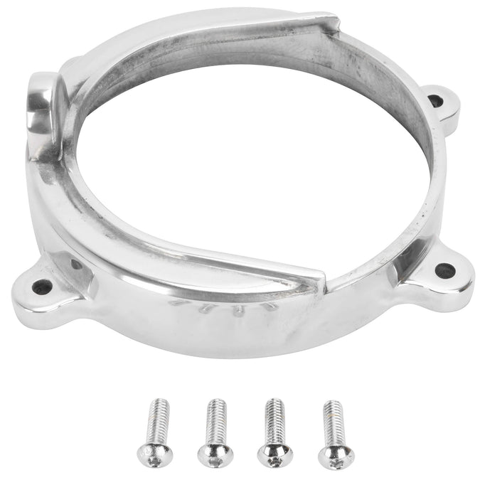 Cast Alternator Shroud Cover for Open Belt Drives fits 1970-2006 Harley-Davidson Big Twins - Polished