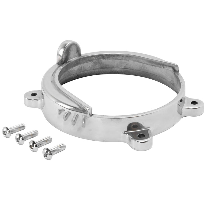 Cast Alternator Shroud Cover for Open Belt Drives fits 1970-2006 Harley-Davidson Big Twins - Polished