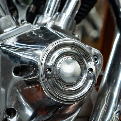 Swirl Points Cover For Harley Davidson Big Twin & Sportser - Polished