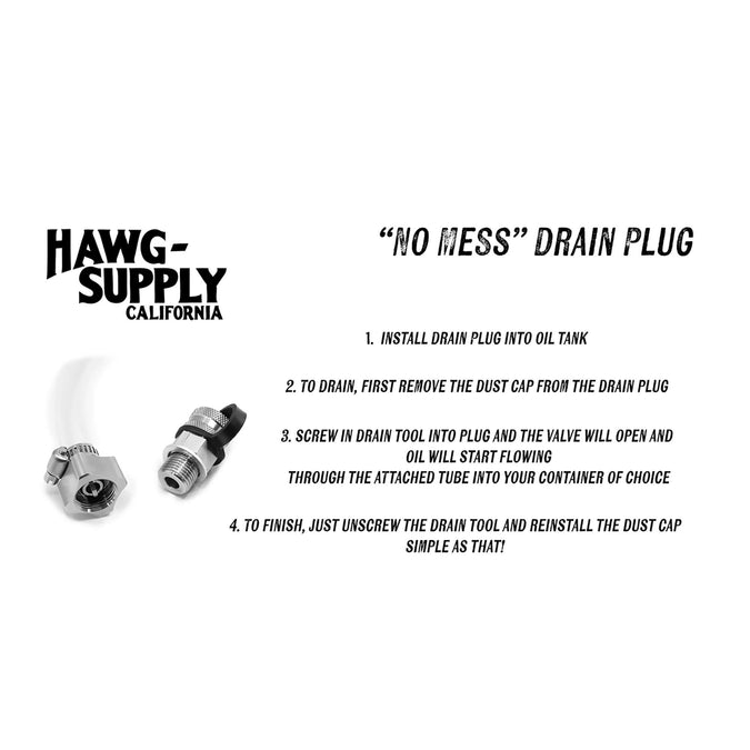 No Mess Oil Drain Valve For Harley-Davidson 5/8-18 thread
