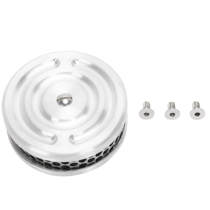 Swirl 4" Air Cleaner S&S Super E/G Carburetor - Brushed Aluminum