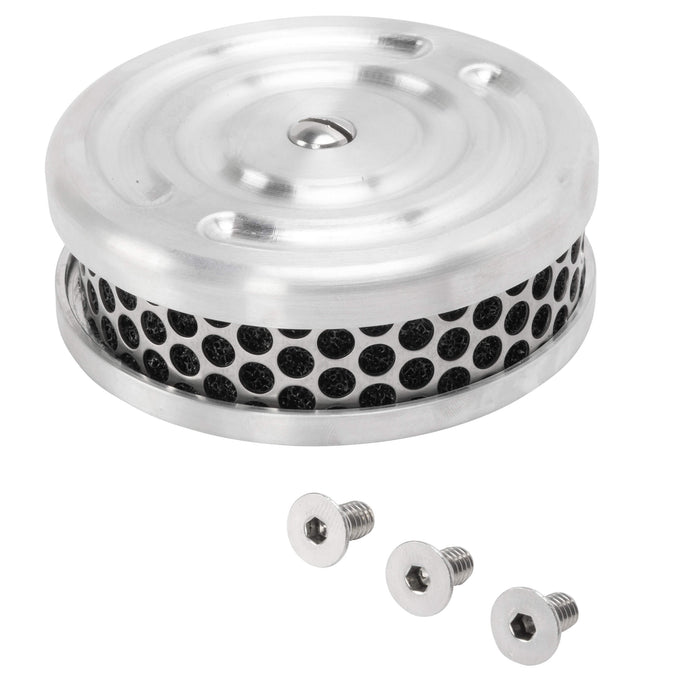 Swirl 4" Air Cleaner S&S Super E/G Carburetor - Brushed Aluminum