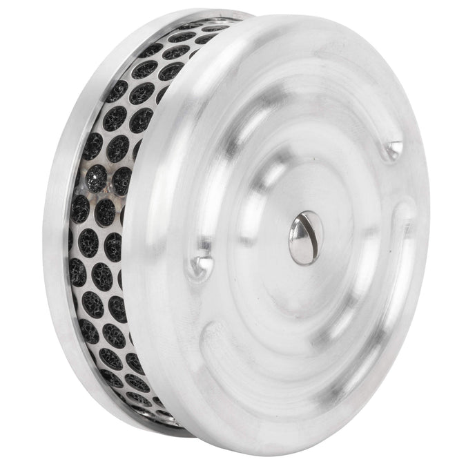 Swirl 4" Air Cleaner S&S Super E/G Carburetor - Brushed Aluminum