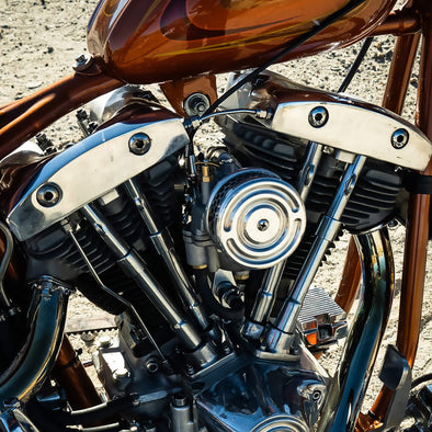 Swirl 4" Air Cleaner S&S Super E/G Carburetor - Brushed Aluminum