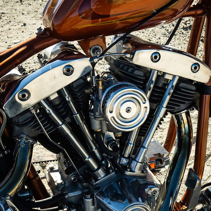 Swirl 4" Air Cleaner S&S Super E/G Carburetor - Brushed Aluminum