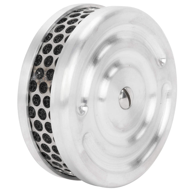 Swirl 4" Air Cleaner CV Carburetor - Brushed Aluminum