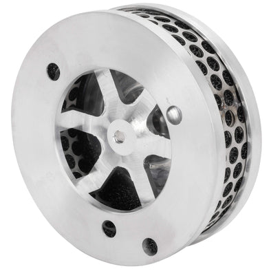 Swirl 4" Air Cleaner CV Carburetor - Brushed Aluminum