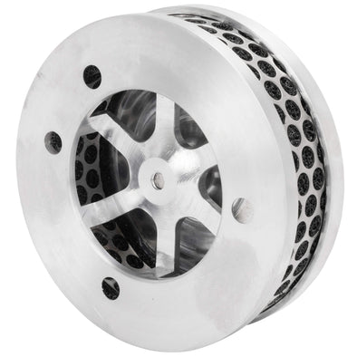 Swirl 4" Air Cleaner CV Carburetor - Brushed Aluminum