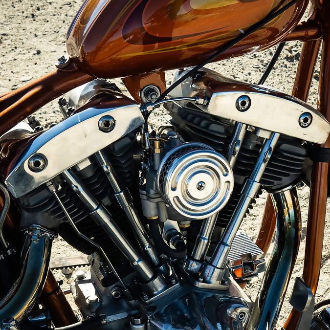 Swirl 4" Air Cleaner CV Carburetor - Brushed Aluminum