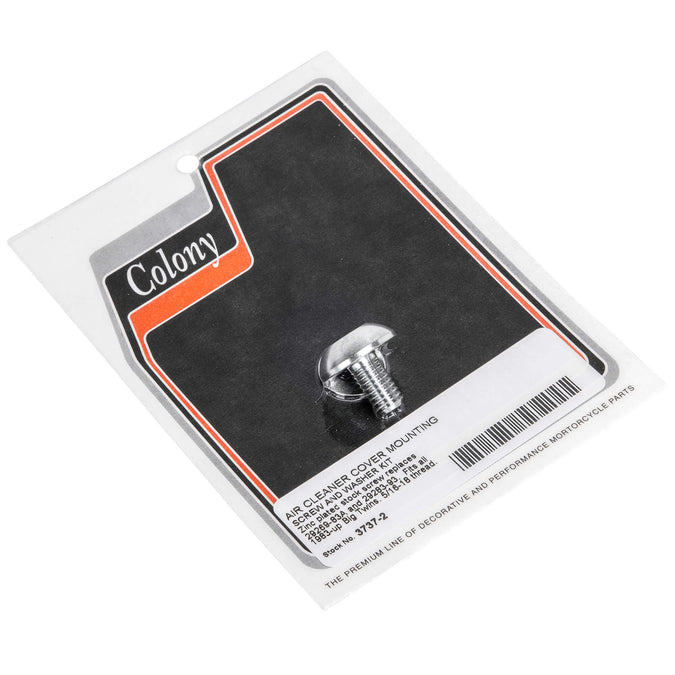 #3737-2 Air Cleaner Cover Mounting Screw Kit 1983-Up Harley-Davidson Big Twins - Zinc Plated