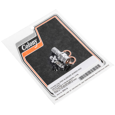 #3741-4 Banjo Brake Caliper Bleeder Bolt 2008-Up Harley-Davidson Touring 2006-Up VRSC - Chrome