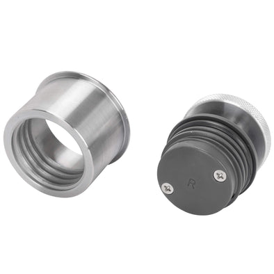 Small Flush Mount Pop-Up Gas Cap & Weld-In Bung - Vented - Aluminum
