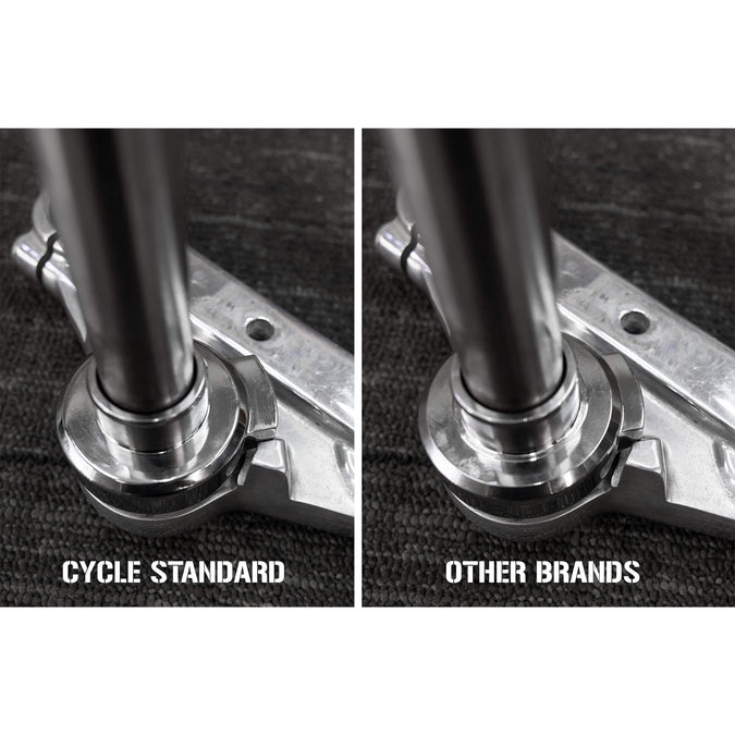 Chrome Fork Neck Cup Kit with Fork Stops for Harley-Davidson Big Twins