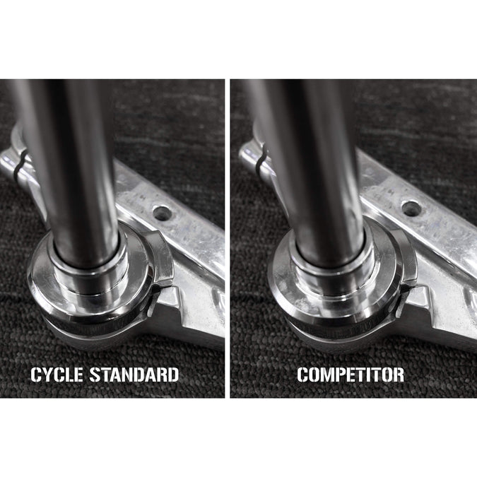 Chrome Fork Neck Cup Kit with Fork Stops for Harley-Davidson Big Twins