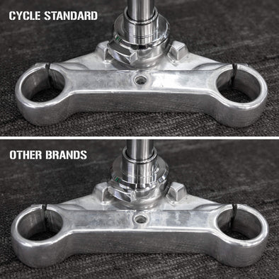 Chrome Fork Neck Cup Kit with Fork Stops for Harley-Davidson Big Twins