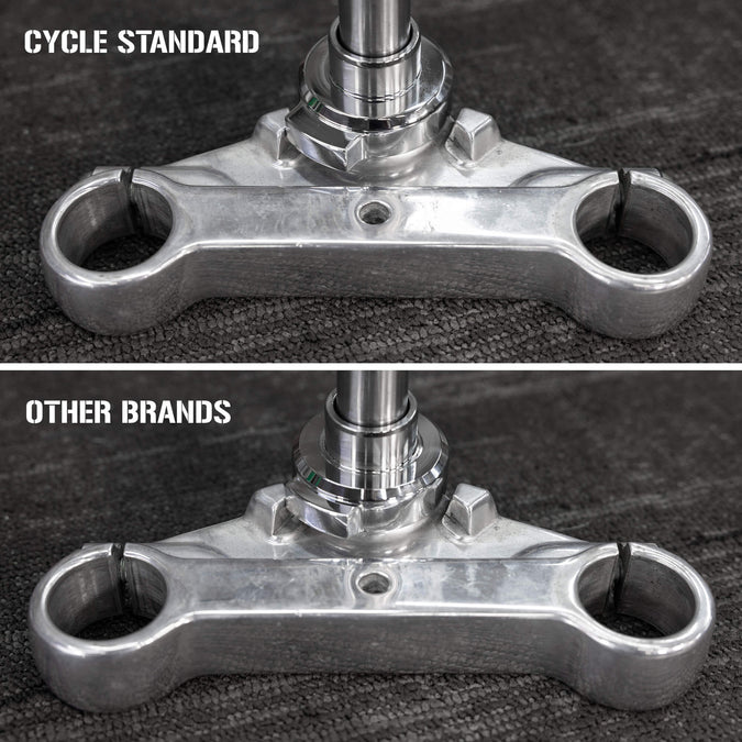 Chrome Fork Neck Cup Kit with Fork Stops for Harley-Davidson Big Twins