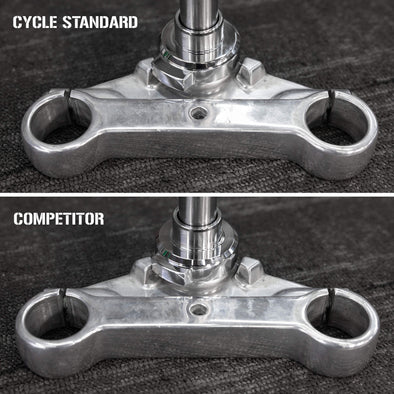 Chrome Fork Neck Cup Kit with Fork Stops for Harley-Davidson Big Twins