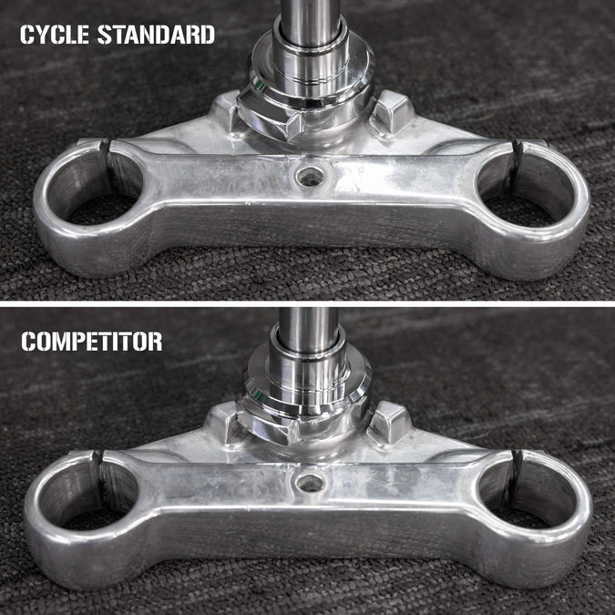 Chrome Fork Neck Cup Kit with Fork Stops for Harley-Davidson Big Twins