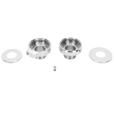 Chrome Fork Neck Cup Kit with Fork Stops for Harley-Davidson Big Twins