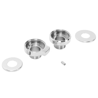 Chrome Fork Neck Cup Kit with Fork Stops for Harley-Davidson Big Twins