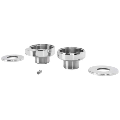 Chrome Fork Neck Cup Kit with Fork Stops for Harley-Davidson Big Twins