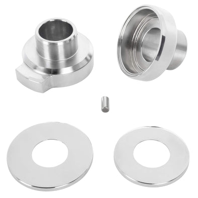 Chrome Fork Neck Cup Kit with Fork Stops for Harley-Davidson Big Twins