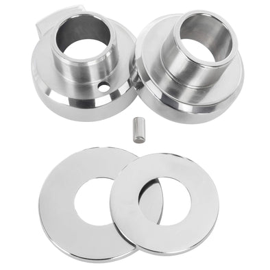 Chrome Fork Neck Cup Kit with Fork Stops for Harley-Davidson Big Twins