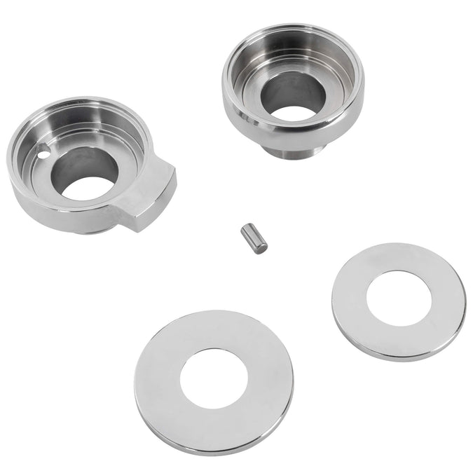 Chrome Fork Neck Cup Kit with Fork Stops for Harley-Davidson Big Twins