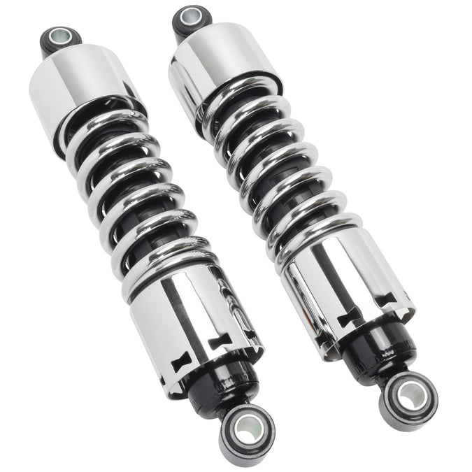11" Chrome Shocks With Chrome Spring - 1 inch Under - 1973-1984 Harley-Davidson FX/FXE 1972-1984 FL