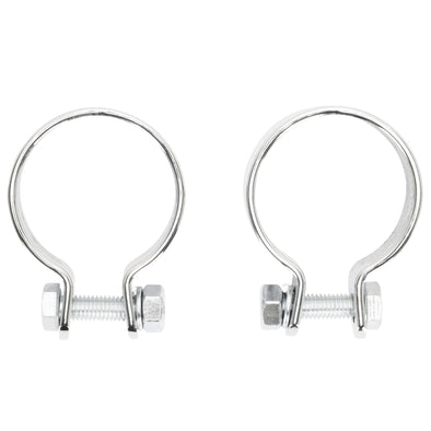 Universal 1.75" Exhaust Muffler Clamp Set - Chrome