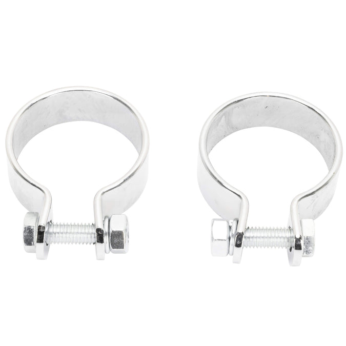 Universal 1.75" Exhaust Muffler Clamp Set - Chrome