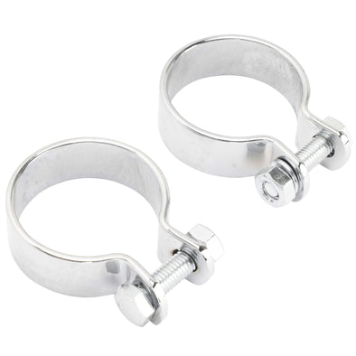 Universal 1.75" Exhaust Muffler Clamp Set - Chrome