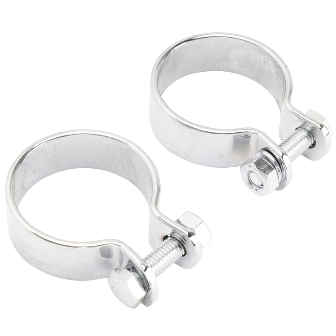 Universal 1.75" Exhaust Muffler Clamp Set - Chrome