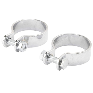 Universal 1.75" Exhaust Muffler Clamp Set - Chrome