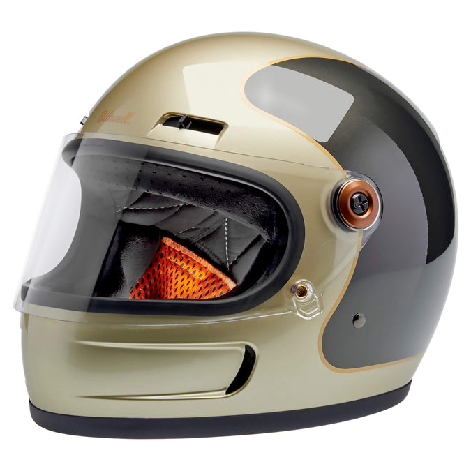 Gringo SV DOT/ECE Approved Full Face Helmet - Metallic Champagne/Charcoal Tracker
